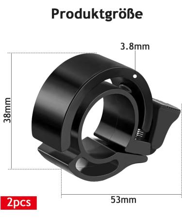 Funtery Bicycle Bell - 2 Pieces for Kids & Adults | MTB Racing Bike Bell | Fits 22-24 mm Handlebars - Buy Online on SooperMarket.com