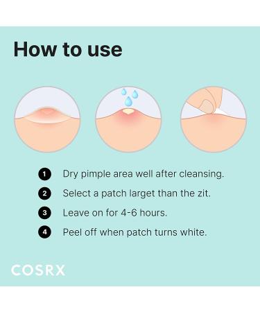 COSRX Acne Pimple Patch - 120 Count (Pack of 5) - Hydrocolloid Spot Stickers for Face and Body - Blemish and Zit Cover - Buy Online on SooperMarket.com