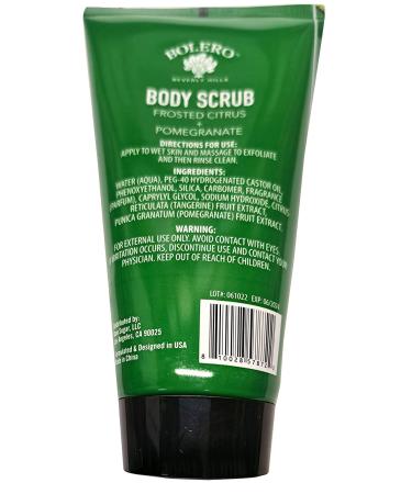 Buy Bolero Body Scrub Frosted Citrus & Pomegranate - 5 fl oz | Nourishing Exfoliant for Glowing Skin | International Shipping Available - Buy Online on SooperMarket.com