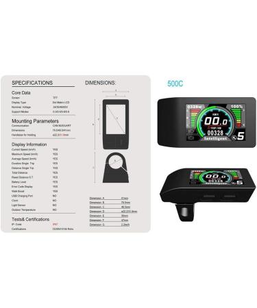 Forbestcy Ebike LCD Display Control Unit Replacement - 500C P850C 860C 750C-ble DPC18 - Backup 5 Pin Female Plug - Bafang BBS01 BBS02 BBSHD Motor Kit - UART Protocol - Buy Online on SooperMarket.com