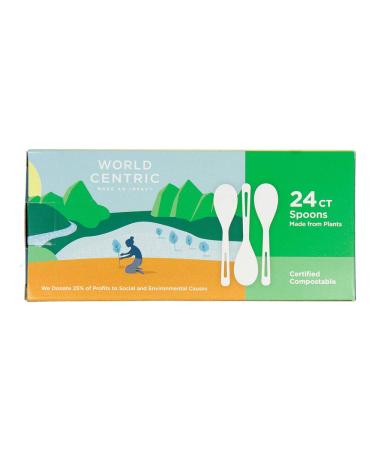 World Centric Corn Starch Spoons, 24-Piece