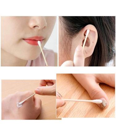 Buy 100% Biodegradable Cotton Swabs - 10 Packs of 100 | Large Head Wooden Handle for Make-up & Polishing | Eco-Friendly & Natural - Buy Online on SooperMarket.com