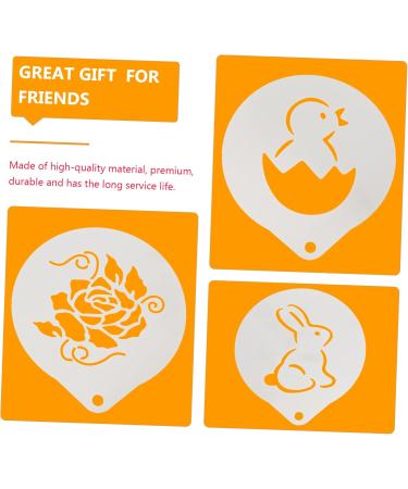 Zerodeko 3pcs Coffee Pull Pattern Molds for Chocolate Coffee Design Stencils Bunny Coffee Stencils Latte Art - Buy Online on SooperMarket.com