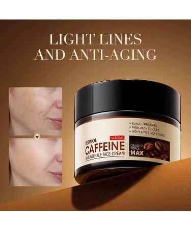 Hydrating Retinol & Caffeine Anti-Wrinkle Cream - Reduces Dark Circles Puffiness & Bags - 3PC Skin Care Set - Buy Online on SooperMarket.com