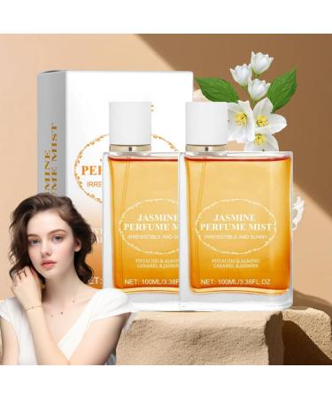 Brazilian Fragrance Irresistible Sunshine Jasmine & Caramel Scents Hair & Body Fragrance Mist Jasmine Perfume Mist Eau De Toilette Spray Summer Perfume Sunflower Perfume for Women (2Pcs)