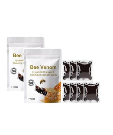 2 bags Foot Spa Soak Beads for Stress Relief Bee Bath Foot Soak for Hard Skin Healthy Feet Skincare Set for Women Bee venoms Slimming Bead Bags