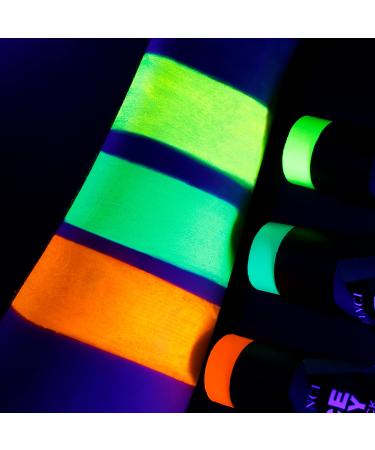 Buy Neon Face Body Paint Sticks Kits - Glow in the Dark DE LANCI Blacklight Reactive Makeup for Adults & Kids - Perfect Blendable Neon Party Supplies in Yellow Red & Green - International Shipping Available - Buy Online on SooperMarket.com