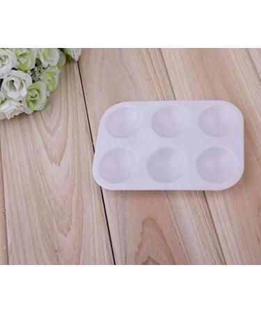 24-Piece White Paint Plastic Palettes - 6 Well Rectangular Watercolor Oil Palette for Artists - Buy Online on SooperMarket.com