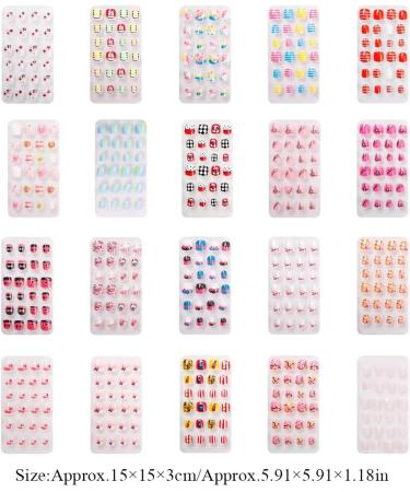 Dajidafu 1 Set Christmas Nail Wraps Press on Nails for Kids Cartoons Style Toe Decor Children Art Decals Beauty Tool Manicure PNT-16-18 - Buy Online on SooperMarket.com