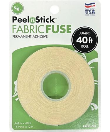 HeatnBond PeelnStick Fabric Fuse Adhesive 5/8 x 40 ft Roll 40 Foot Roll