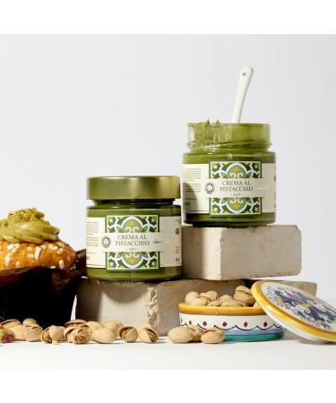 Pistachio Cream Made in Sicily | Italian Artisan Gourmet | 2x200 g - Buy Online on SooperMarket.com