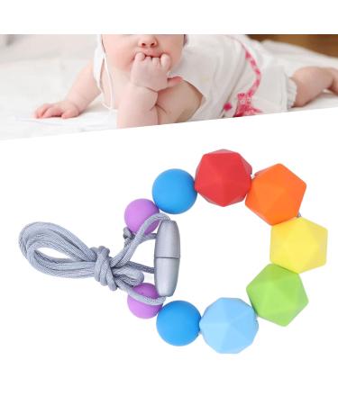Safe & Vibrant Baby Teething Chew Necklace | Food Grade Silicone Teether - Style 1 - Buy Online on SooperMarket.com
