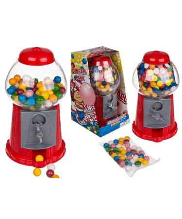 Out of the blue Red chewing gum dispenser with chewing gum approx. 22 cm 1 pack glass
