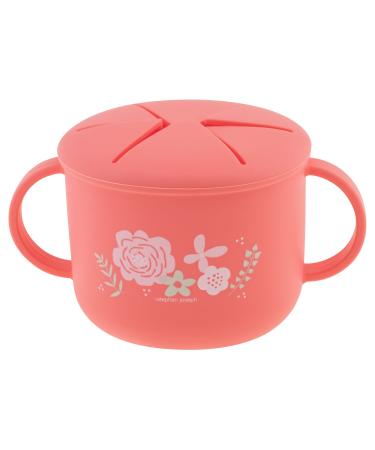 Stephen Joseph  Silicone Snack Cup  Snack Cups for Babies and Toddlers  Coral Flower