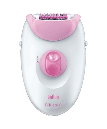 Braun Silk-Epil 3 3270 Women's Epilator Electric Hair Removal (2 Extra Attachments) White Epilator with 2 Extra Attachments