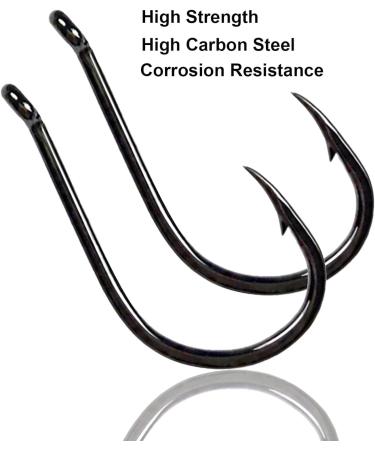 Thkfish Carbon Steel Fishing Hook Set - 500 Eyeless & Eyes Hooks in Plastic Box | 10 Sizes Fishing Accessories for International Shipping - Buy Online on SooperMarket.com