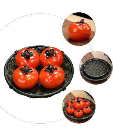 Cabilock 1 Set Tea Pet Persimmon Resin Persimmon Ornaments Resin Ornaments Toy Artificial Decorations - Buy Online on SooperMarket.com