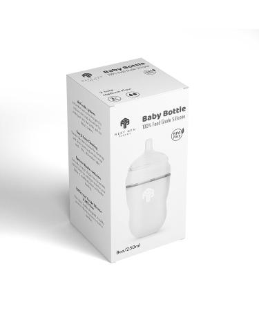 Next Gen Parent Premium Anti-Colic Silicone Baby Bottle - 250 mL/8oz | Easy to Clean | 100% Food Grade (NGPB01) - Buy Online on SooperMarket.com