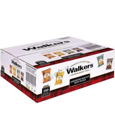 Walkers Assorted Twin Packs Golden Oat Belgian Chocolate Salted Caramel & Stem Ginger Biscuits Indulge in Biscuits Mini Packs 100 x 25g - Buy Online on SooperMarket.com