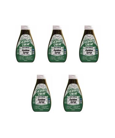 The Skiny Food Co Golden Syrup 425ml - The Totally Amazing Sugar Free Zero Calorie Fat Free And guilt Free Skiny Syrup - Pack of 5