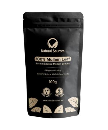 Premium Mullein Leaf - Large 100 gram in Light protective packaging for potency - UK produced - use for Mullein Leaf Tea Mullein Leaf Extract for lungs