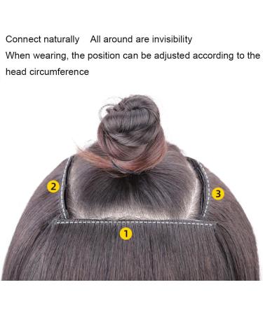 1PC Short Clip In Hair Extensions Clip in Hair Piece 2 Clips Clip in Remy Human Hair Extensions Straight Invisible Hairpin for Thinning Hair Adding Hair Volume(6inch- Dark Brown) - Buy Online on SooperMarket.com