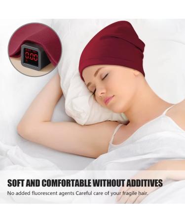 Silk Bonnet for Sleeping - 2PCS Silk Hair Wrap for Women/Men - Red & Black, Black & White - Buy Online on SooperMarket.com