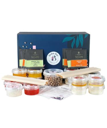 MBTK - 8 (Boba Bar London | Warm Moments Milk Bubble Tea Kit | 8 Milk Tea Flavours | 8 Boba & Jelly Toppings | Tapioca Pearls | 8 Bamboo Straws | 8 Tea Bags | 2 Recipe Cards )