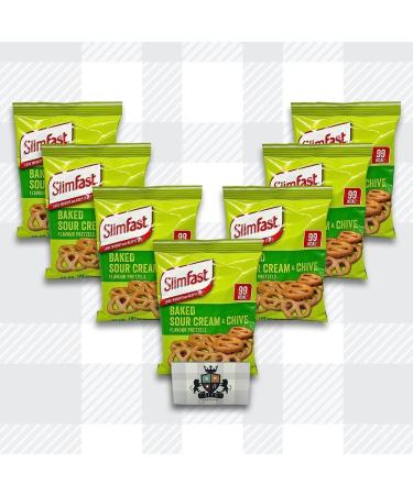 AETN Creations Slim Fast Crisps Bundle Pack of 14 with 7 Cheddar Bites 7 Sour Cream and Chive plus AETN Magnet and Meal Planner Nutritious Snacking - Buy Online on SooperMarket.com