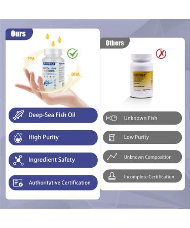 FEMMEROL Omega 3 900 60 Mini Capsules Easy to Swallow - 1000mg Total Omega-3s with EPA & DHA Deep Sea Fish Oils Support Heart Brain Bones & Joints Mood & Eye Health - 90% Purity - 30 Servings - Buy Online on SooperMarket.com