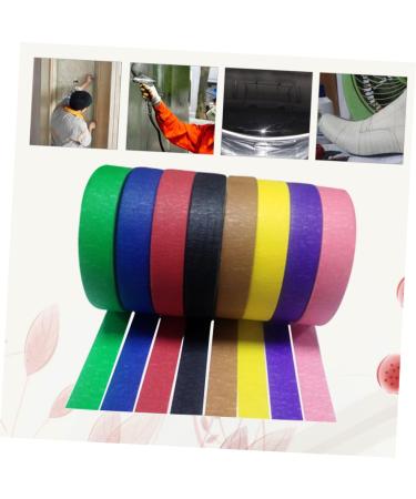Healeved 6pcs Strong Sticky Wrinkle Paper Colored Tape Garage Door t Handle Container for Gardening Tools Butle Tape Round Grill Grate Adhesive Tape Spray Paint Color Separation Child - Buy Online on SooperMarket.com