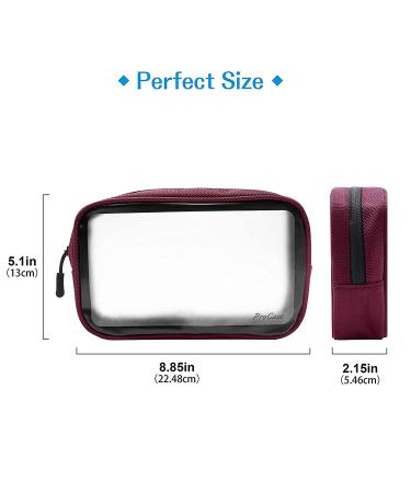 TSA Approved 2-Pack ProCase Clear Travel Toiletry Bag - Navy/Red - Buy Online on SooperMarket.com
