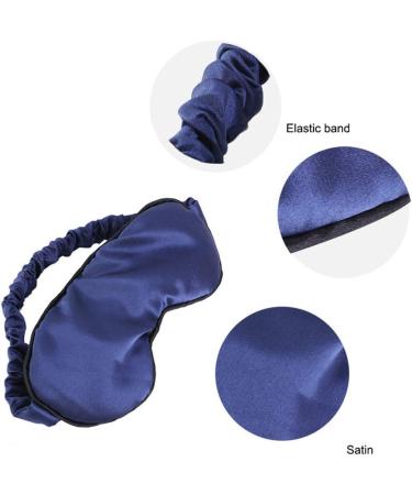 Zeiwohndc Double Sided Imitation Silk Satin Sleep Eye Mask - Women's Solid Color Anti-Aging Skin Care Blindfold with Elastic Band - Buy Online on SooperMarket.com