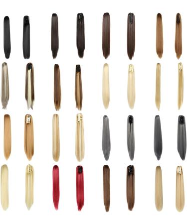 prinfantasy Halo Hair Extension Long Straight Claw on Ponytail Hair Piece Soft Pony Tail Hairpieces Synthetic Red Clip In Ponytail Hair Extensions MW178 GBMW178 22 inch - Buy Online on SooperMarket.com