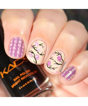Alexnailart Chinese Plum Flowers Nail Art Stamp Template (CN005) - Buy Online on SooperMarket.com