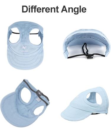 BT BEAR Adjustable Baseball Cap for Dogs - Summer Sports Hat with Ear Holes for Small & Medium Dogs (XL Light Blue) | International Shipping - Buy Online on SooperMarket.com