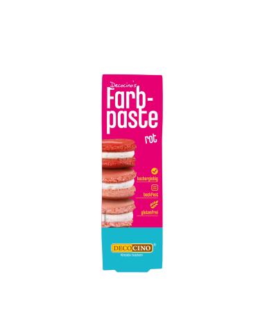 Decocino color paste red-20 g-food coloring ideal for coloring cakes fondant and creams-azo-free and gluten-free 20 g (1 Pack) red