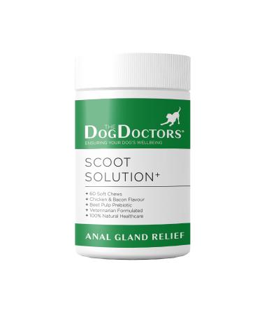 The Dog Doctors Scoot Solution Soft Chews - Ideal Pro Fibre Treat Which Helps Eliminate Scooting and Improves Dog Gland Health. (60 Chews new) 60 count (Pack of 1)