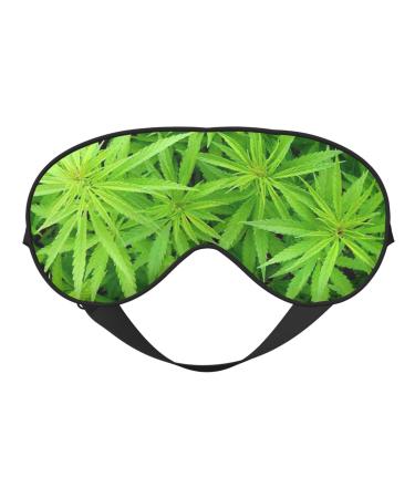 Green Leaf1 Soft Sleep Eye Mask Female Breathable Eye Patch Perfect for Travel and Relaxation