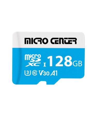 Micro Center Premium 128GB microSDXC Card, Nintendo-Switch Compatible Micro SD Card, UHS-I C10 U3 V30 4K UHD Video A1 Flash Memory Card with Adapter (128GB)