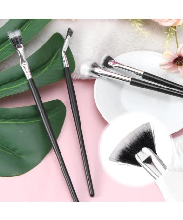 4pcs Mascara Fan Brush Set - Lash Wand Brushes for Eyelashes & Eyebrows - Black Makeup Tools for Perfect Eye Makeup - Buy Online on SooperMarket.com