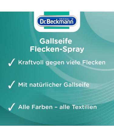 Buy Dr. Beckmann Gall Soap Stain Spray - 6 Pack (6 x 250 ml) | Natural Gall Soap for Effective Stain Removal - International Shipping Available - Buy Online on SooperMarket.com