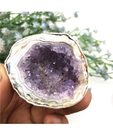 1 Pack Natural Crystal Colored Agate Geode Cut Crystal Cluster Stones Beautiful Crystal Home Goods - Buy Online on SooperMarket.com