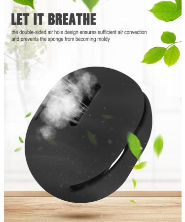 FERYES 2 PCS Makeup Sponge Holder - Silicone Beauty Blender Case for Travel | Black Makeup Sponge Holder Set - Buy Online on SooperMarket.com