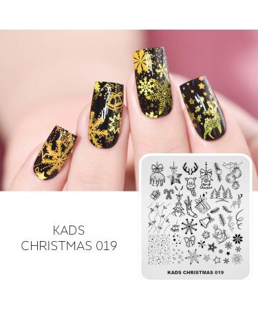 Alexnailart Nail Stamping Plate Christmas Halloween (CHRISTMAS 019) - Manicure Templates for Festive Nail Art - Buy Online on SooperMarket.com