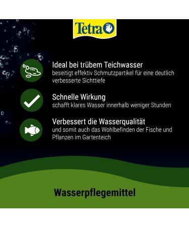 Tetra Pond CrystalWater - 3L Water Clarifier for Clear Garden Pond | Eliminate Turbidity Effectively - Buy Online on SooperMarket.com