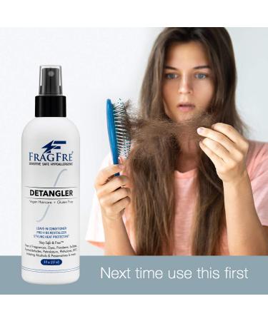 FRAGFRE Detangler 8 oz (2-Pack) - Fragrance-Free & Hypoallergenic Hair Detangler Set - Parabens Free - Leave-in Conditioner for Sensitive Skin - Vegan & Gluten-Free - Styling Heat Protectant - Buy Online on SooperMarket.com