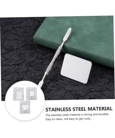 VILLCASE 3 Sets Ring Palette - Nail Art Display & Mixing Kit | Mini Stainless Steel Nail Accessories 7.6x5.1cm - Buy Online on SooperMarket.com