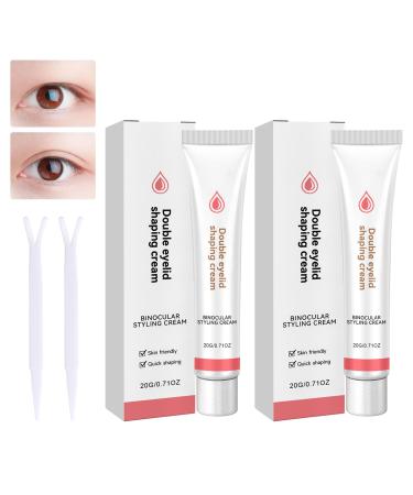 Double Eyelid Shaping Cream Kaluofan 2PCs Double Eye Lid Styling Creme Waterproof Double Eyelid Styling Cream Invisible Double Eyelid Shaping Styling Cream With Stick