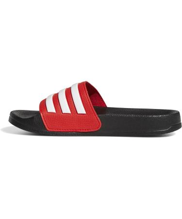 Buy Adidas Unisex Kids Adilette Shower Slippers 36 EU - Core Black Ftwr White & Vivid Red | International Shipping Available - Buy Online on SooperMarket.com